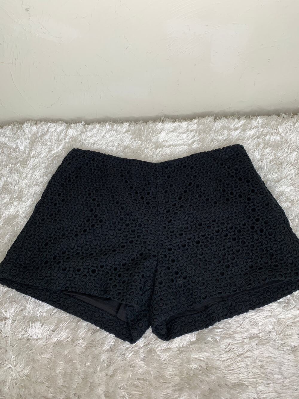 Banana Republic Black Lace Cotton Preppy Shorts Sz 10